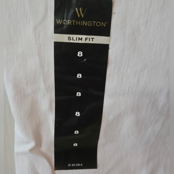 Worthington White Jeans Ankle Slim Fit $42 NEW Size 8 Jeans Denim Cropped Preppy - Picture 7 of 9